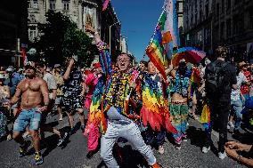Hundreds of Thousands Take Part in The Banned Pride March - Budapest