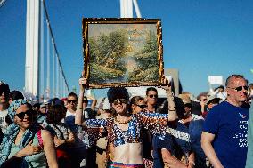 Hundreds of Thousands Take Part in The Banned Pride March - Budapest