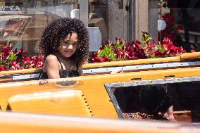 Kylie Jenner leaves Gritti Hotel after the wedding of Jeff Bezos - Venice