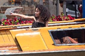 Kylie Jenner leaves Gritti Hotel after the wedding of Jeff Bezos - Venice