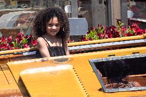 Kylie Jenner leaves Gritti Hotel after the wedding of Jeff Bezos - Venice