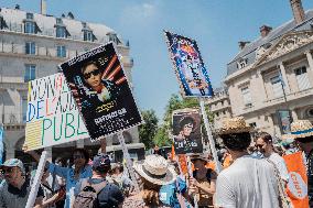 French Public Broadcasting On Strike - Paris