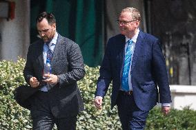 White House: NEC Director Kevin Hassett outside West Wing