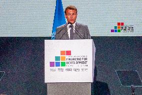 Macron At 4th UN International Conference on Financing for Development - Seville