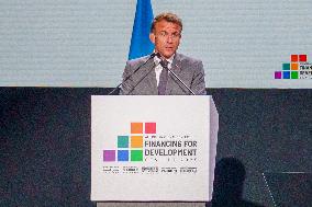 Macron At 4th UN International Conference on Financing for Development - Seville
