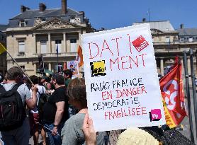 French Public Broadcasting On Strike - Paris