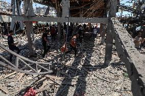 Israeli Airstrike in Gaza City