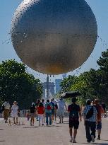 Olympic Flame Returns to Tuileries Garden in New Display - Paris