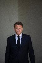 Emmanuel Macron Welcomes Swiss President Karin Keller-Sutter - Paris