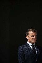 Emmanuel Macron Welcomes Swiss President Karin Keller-Sutter - Paris