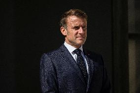 Emmanuel Macron Welcomes Swiss President Karin Keller-Sutter - Paris