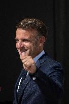 Emmanuel Macron Welcomes Swiss President Karin Keller-Sutter - Paris