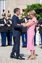 Emmanuel Macron Welcomes Swiss President Karin Keller-Sutter - Paris