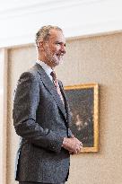 King Felipe Receives The Book Felipe Vi 2014 2024: Profiles Of A Decade - Madrid