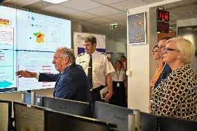 Bayrou Visits Crisis Center Amid Severe Heatwave in France - Paris