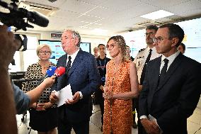 Bayrou Visits Crisis Center Amid Severe Heatwave in France - Paris