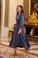 Queen Letizia Receives In Audience - Madrid