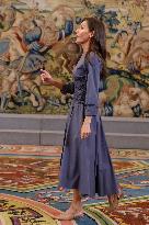 Queen Letizia Receives In Audience - Madrid