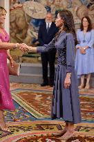 Queen Letizia Receives In Audience - Madrid