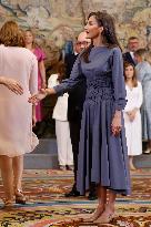 Queen Letizia Receives In Audience - Madrid