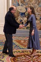 Queen Letizia Receives In Audience - Madrid