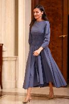 Queen Letizia Receives In Audience - Madrid