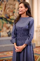 Queen Letizia Receives In Audience - Madrid