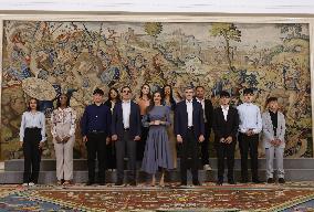 Queen Letizia Receives In Audience - Madrid