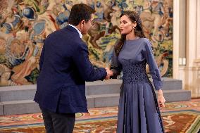 Queen Letizia Receives In Audience - Madrid