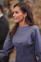 Queen Letizia Receives In Audience - Madrid