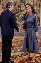 Queen Letizia Receives In Audience - Madrid