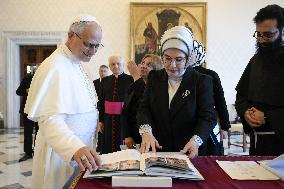 Pope Leo XIV Meets Emine Erdogan - Vatican