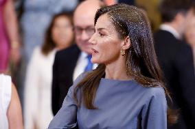Queen Letizia During An Audience - Madrid