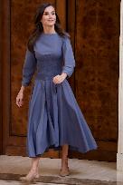 Queen Letizia During An Audience - Madrid