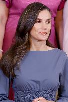 Queen Letizia During An Audience - Madrid