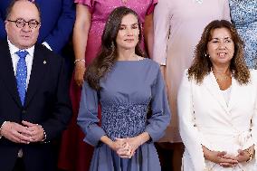 Queen Letizia During An Audience - Madrid