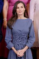 Queen Letizia During An Audience - Madrid