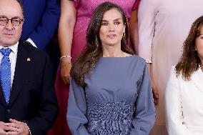 Queen Letizia During An Audience - Madrid