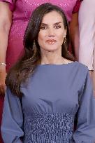 Queen Letizia During An Audience - Madrid
