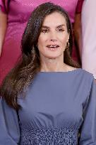 Queen Letizia During An Audience - Madrid