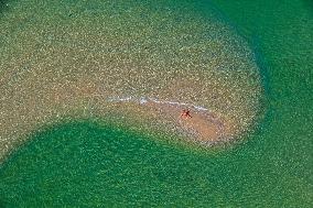Aerial View of Benodet Lagoon