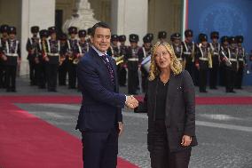 Rome The Prime Minister receives the President of the Republic of Ecuador at Palazzo Chigi