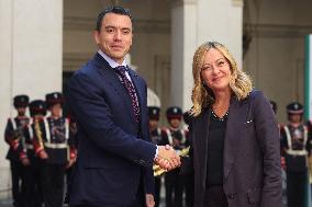 PM Welcomes Ecuador President at Palazzo Chigi - Rome