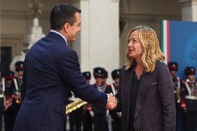 PM Welcomes Ecuador President at Palazzo Chigi - Rome