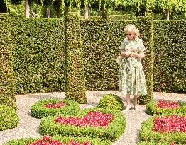 Queen Mathilde Visits Museum & Gardens Van Buuren - Belgium