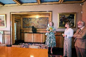 Queen Mathilde Visits Museum & Gardens Van Buuren - Belgium