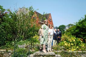 Queen Mathilde Visits Museum & Gardens Van Buuren - Belgium