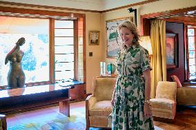 Queen Mathilde Visits Museum & Gardens Van Buuren - Belgium