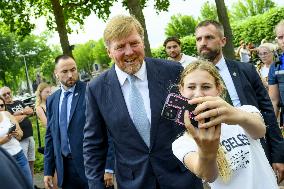 King Willem-Alexander Visits Oude Pekela - Netherlands
