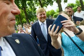 King Willem-Alexander Visits Oude Pekela - Netherlands
